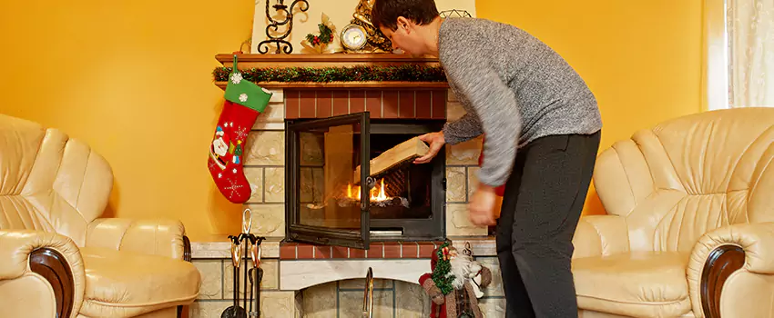 Rusted Metal Fireplace Restoration in Whitby, Ontario